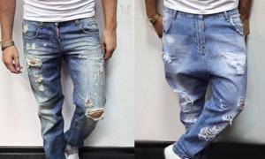 Delikli jeans: moda və ya pis dad?